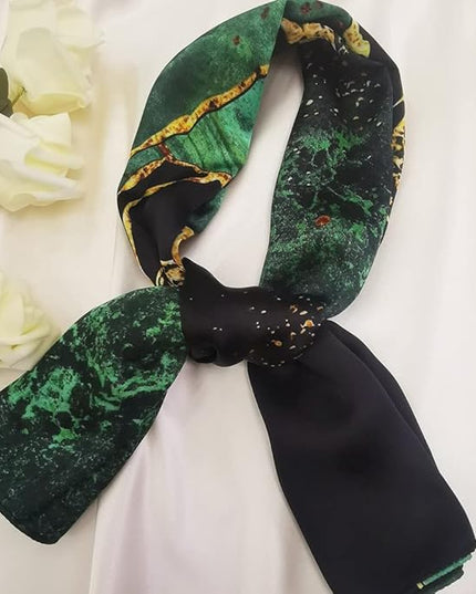 Julunar Silk Like Head Scarf for Women - Satin Large Hair Scarves - 35" Square Silk Hair Wrap for Sleeping with Gift Packed
