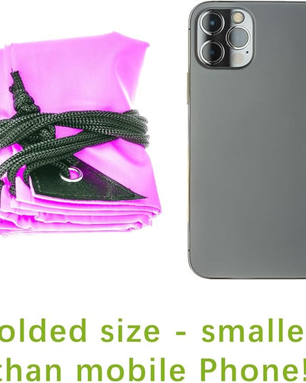 CODOBON Lightweight Drawstring Backpack with 2 Compartments Holds 14" Laptop & Shoes | Foldable |big Zip Pocket with Cable Port | Economical for Gym, Travel,Daliy (20, Pink)