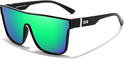 FEISEDY Sunglasses for Women Men, Fashion Mirrored Single Lens, Driving Beach Sunnies UV400 Shades B2996