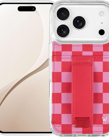 Walli Cases for iPhone 17 Pro Case Aesthetic Wallet Phone Case Card Holder, Securely Holds up to 2 Cards - Cute, Trendy Phone Cover for Women, fits iPhone 17 Pro, with Kickstand & Finger Strap
