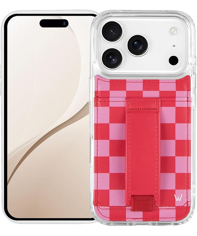 Walli Cases for iPhone 17 Pro Case Aesthetic Wallet Phone Case Card Holder, Securely Holds up to 2 Cards - Cute, Trendy Phone Cover for Women, fits iPhone 17 Pro, with Kickstand & Finger Strap
