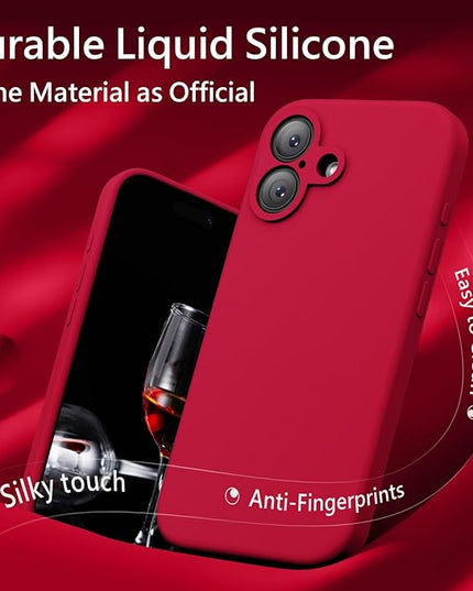 FireNova Magnetic for iPhone 17 Case, Compatible with MagSafe, [Integrated Silicone Camera Control Button] [Camera Protection] Anti-Scratch Microfiber Lining Phone Case, 6.3", Deep Red