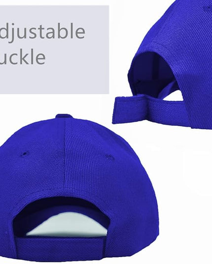 Glory Max Plain Baseball Cap Hook & Loop Strap Adjustable Solid Blank Curved Visor Hat