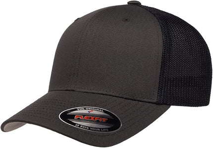 Flexfit 6511 Fitted Mid-Profile Stretchable Mesh Panels Trucker Cap | Bulk Pack Available