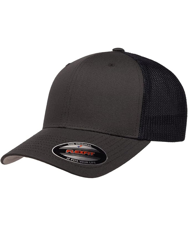 Flexfit 6511 Fitted Mid-Profile Stretchable Mesh Panels Trucker Cap | Bulk Pack Available