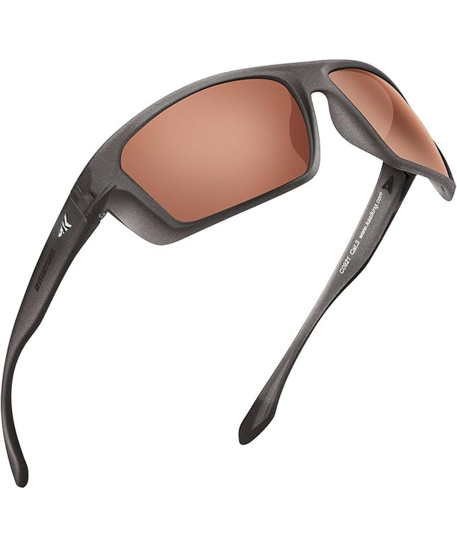 KastKing Huzzah Polarized Sport Sunglasses for Men and Women, Ideal for Driving Fishing Cycling and Running,UV Protection