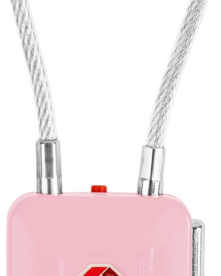TSA Accepted Luggage Travel Lock, Set-Your-Own Combination Lock for School Gym Locker, Luggage Suitcase Baggage Locks, Filing Cabinets, Toolbox, Case (Pink, 1 Pack)
