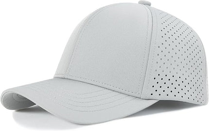 VOBOOM Men Quick Dry Baseball Cap Laser Cut Mesh Ball Curved Brim Snapback Hat