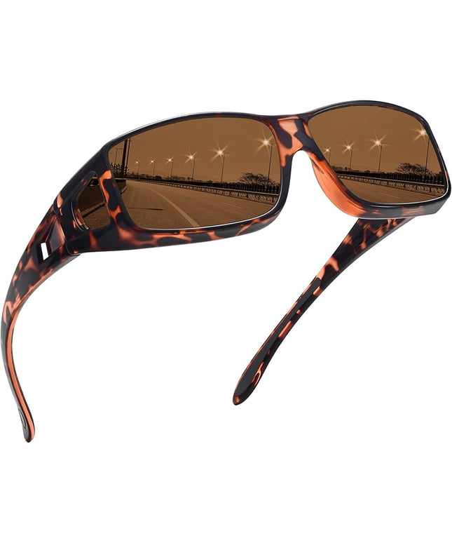 MEETSUN Fit Over Glasses Sunglasses for Men Women,Wrap Around Sunglasses Polarized UV400 Protection