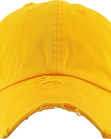 KBETHOS Vintage Washed Distressed Cotton Dad Hat Baseball Cap Adjustable Polo Trucker Unisex Style Headwear