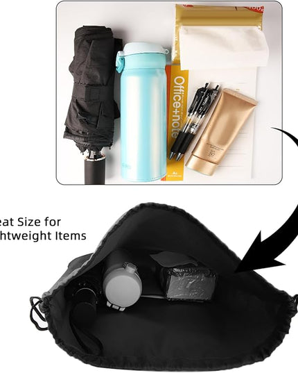 GoodtoU Drawstring Bags, Bulk Nylon Backpacks - Drawstring Gym Bag & Back Bag Cinch Sack for Sport, Traveling, Team (Black, 16Pcs)