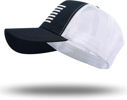 American Flag Trucker Hat - Snapback Hat, Baseball Cap for Men Women - Breathable Mesh Side, Adjustable Fit - for Casual Wear