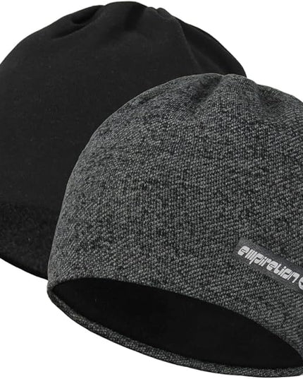 EMPIRELION Softshell Winter Fleece Lined Beanie Hats, 9" Running Skull Cap Thermal Tactical Watch Cap Men Women