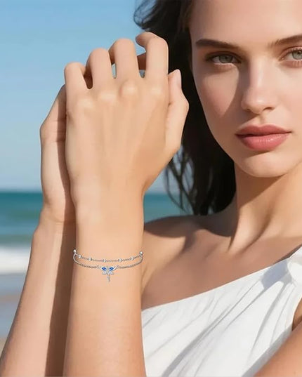 Dorunmo 925 Sterling Silver Infinity Heart Cross Circle Evil Eye Anklet Bracelets for Women Mother's Day Jewelry for Wife Girlfriend Mom Her