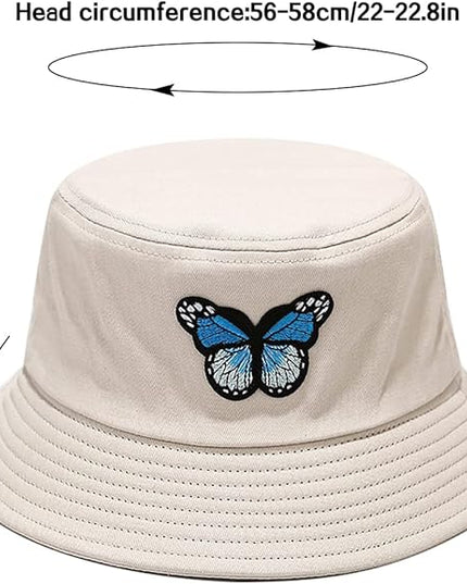 XYIYI Fashion Embroidery Bucket Hat Cotton Beach Fisherman Hats for Women Girls