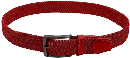 Falari Men Women Multicolored Elastic Stretch Braided Belt Canvas Fabric Woven No Holes Belt