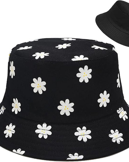 XYIYI Cute Bucket Hat Beach Fisherman Hats for Women, Reversible Double-Side-Wear