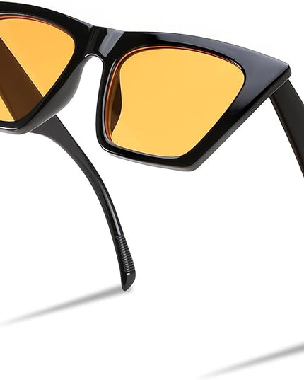FEISEDY Vintage Square Cat Eye Sunglasses Women Trendy Cateye Sunglasses B2473