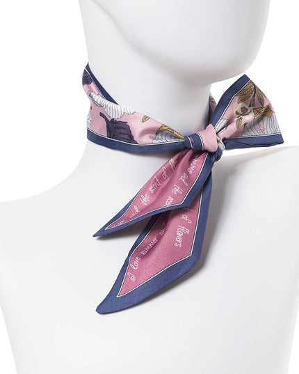 4 Pack Purse Scarf Handbags Skinny Twill Hair Scarves Narrow Neck Scarf Band Women Fashion Accessories Bag Charms