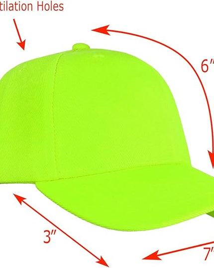 Falari Wholesale Bulk Lot 12-Pack Baseball Cap Adjustable Size Plain Blank Solid Color