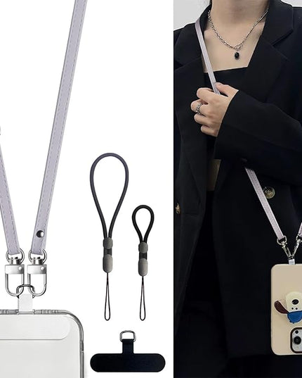 BFSD·DM Phone Crossbody Strap, Universal Crossbody Patch Phone Lanyards,Phone Lanyards for Around The Neck,Phone Strap,Compatible with Most Smartphones(Purple)