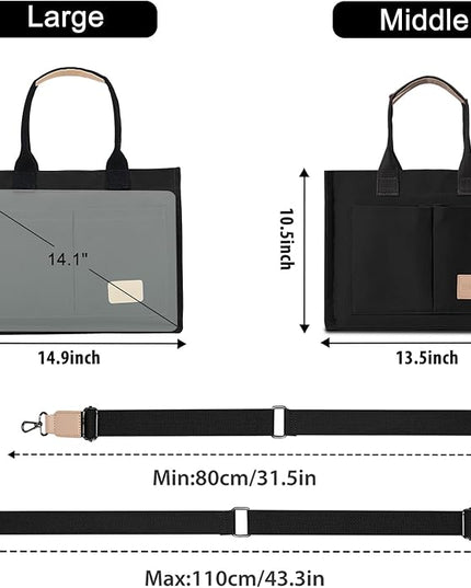 Canvas Tote Bag for Women Crossbody Work Purse with Pockets Top Handle Handbag Satchel Bags for Travel Nurse Teacher