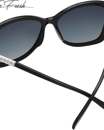 The Fresh Women's Oversized Square Jackie O Cat Eye Hybrid Butterfly Fashion Sunglasses - Exquisite Packaging