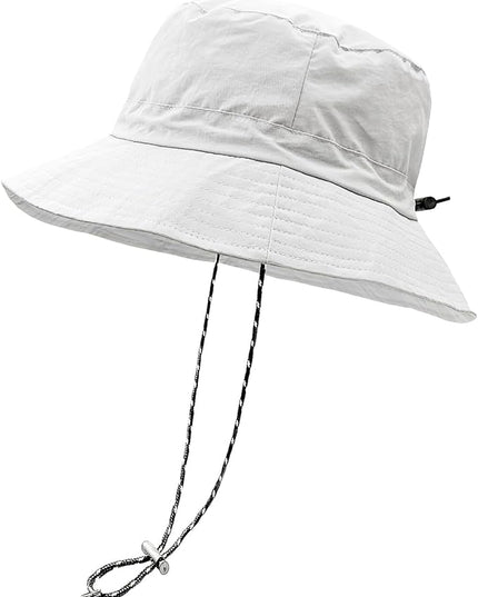 woogwin Waterproof Bucket Rain Hat with Chin Strap Quick Dry Packable Boonie Sun Hat Safari Hat UV Protection