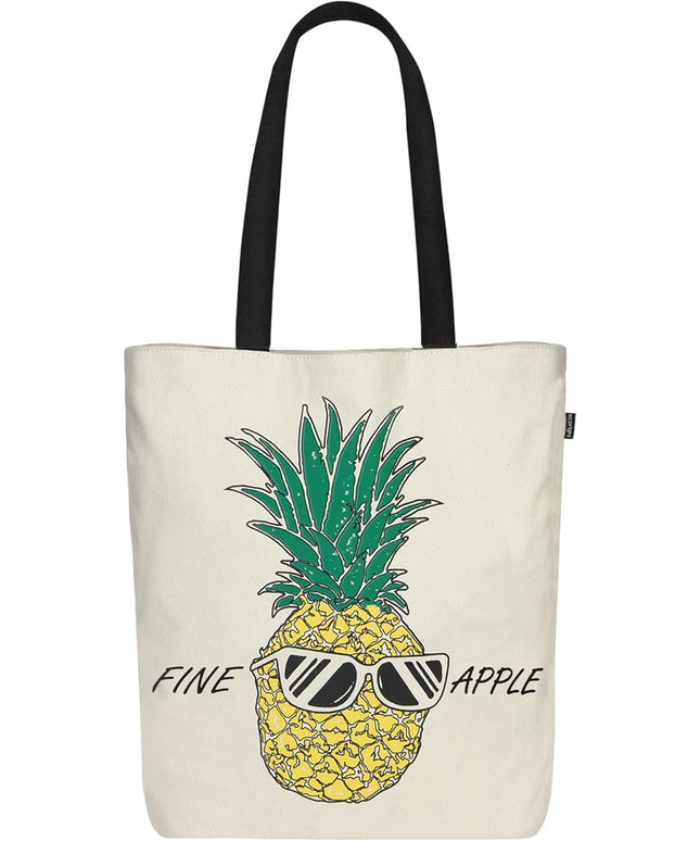 Ecoright Tote Bag for Women with Zipper, Small Tote Bag, Canvas Bag, Reusable Cotton Bag for Beach, Grocery, School & Work
