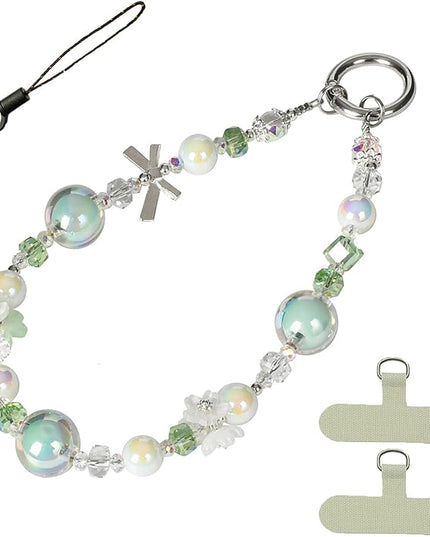 Handmade Flower & Butterfly Phone Wrist Strap Lanyard - Detachable Anti-Drop Strap with 2 Tether Tabs -Women's Gift
