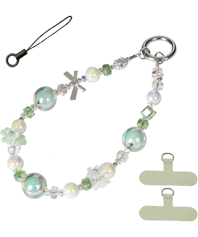 Handmade Flower & Butterfly Phone Wrist Strap Lanyard - Detachable Anti-Drop Strap with 2 Tether Tabs -Women's Gift
