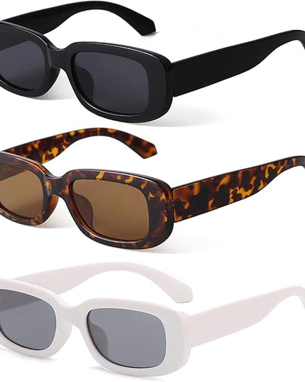 KUGUAOK Retro Rectangle Sunglasses Women and Men Vintage Small Square Sun Glasses UV Protection Glasse