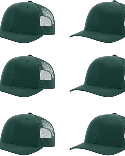 Richardson 112 Classic Six-Panel Adjustable Snapback Trucker Cap | Bulk Packs Available