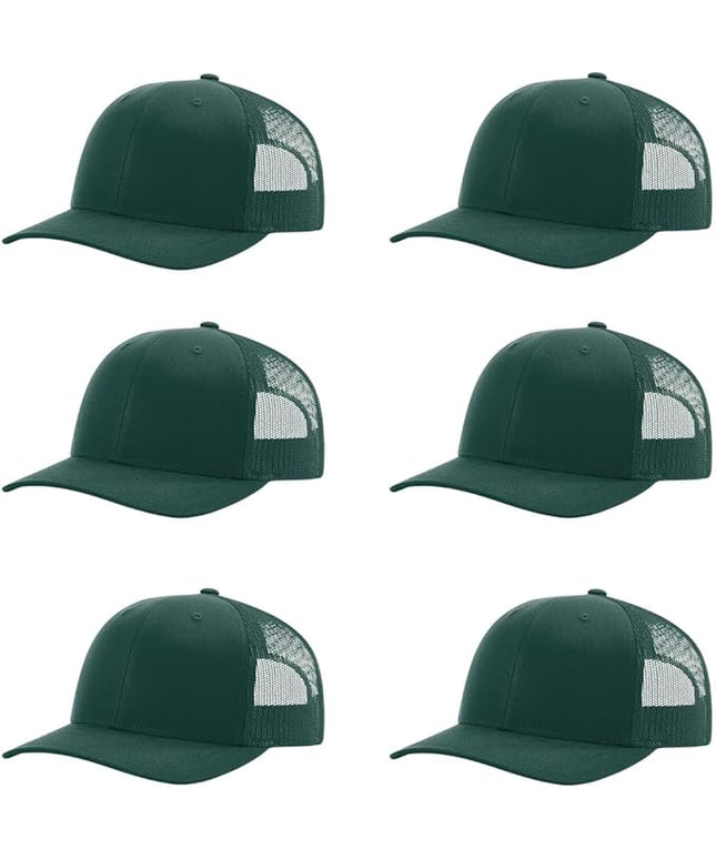 Richardson 112 Classic Six-Panel Adjustable Snapback Trucker Cap | Bulk Packs Available