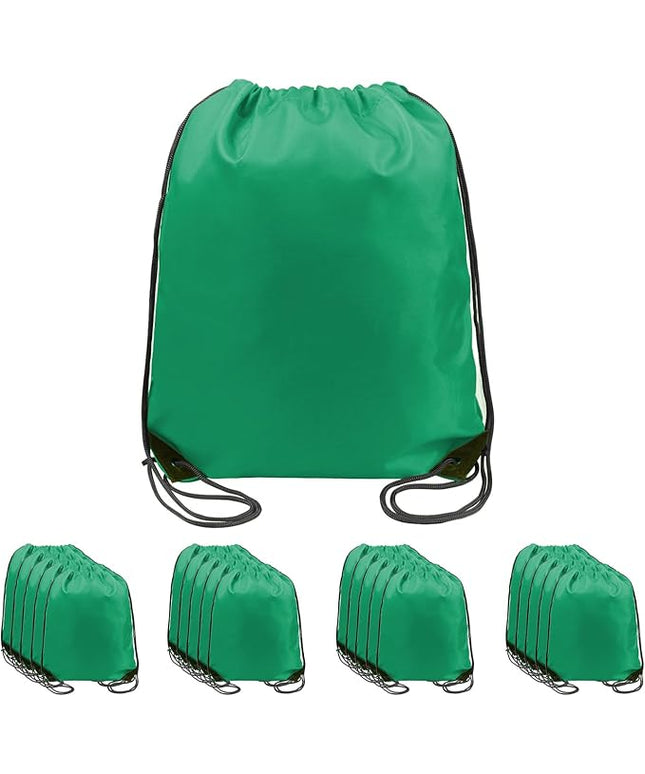 BeeGreen Drawstring Backpack Bags 20,30,50 Packs Reflective String Bags for Gym Sport Trip Cinch Sack DIY for Women Men