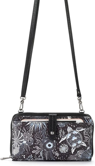Sakroots Artist Circle Smartphone Crossbody in Coated Canvas, Detachable Wristlet Strap