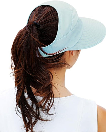 HINDAWI Sun Hats for Women Wide Brim UV Protection Sun Hat Summer Beach Packable Visor