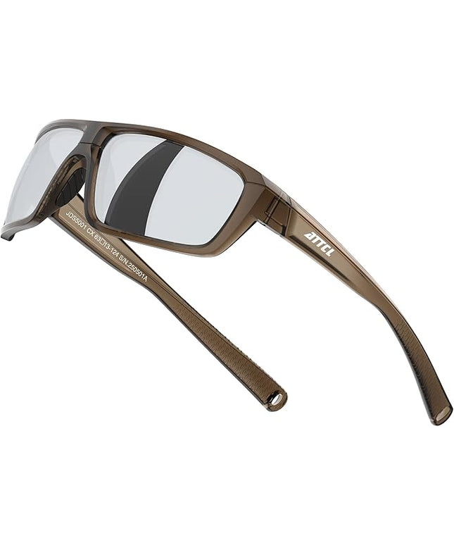 ATTCL Polarized Sunglasses Men for Fishing: UV Protection Lightweight TR90 Sports Wrap Sun Glasses Driving Golf Running