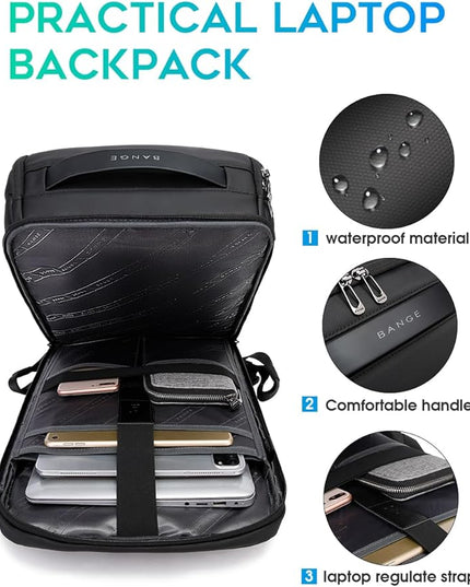 FUTURE AESTHETIC Business Smart Backpack Waterproof fit 15.6 Inch Laptop Backpack with USB Charging Port,Travel Durable Backpack