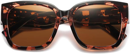 MEETSUN Oversized Fit Over Glasses Sunglasses for Women Men Large Trendy Polarized Sunglasses for Driving UV Protection