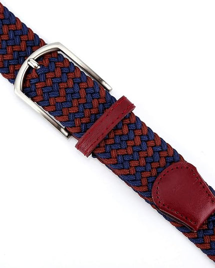 Braided Canvas Woven Elastic Stretch Belts for Men/Women/Junior with Multicolored