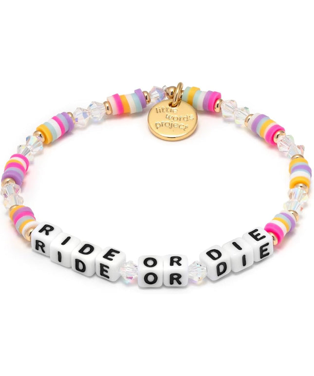 Little Words Project Mother's Day Gifts, The Original Word Bracelet, Made with Colorful Beads and Plated Brass Hardware, Handcrafted Design & Positive Message