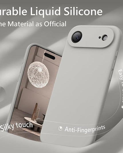 FireNova Magnetic for iPhone Air Case, Compatible with MagSafe, [Integrated Silicone Camera Control Button] [Camera Protection] Microfiber Lining Phone Case for iPhone 17 Air, 6.5", Natural Titanium