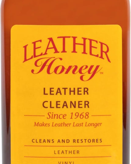 Leather Honey Leather Cleaner: Non-Toxic Leather Care Made in the USA Since 1968. Deep Cleans Leather, Faux & Vinyl - Couches, Car Seats, Purses, Tack, Shoes & Bags. Safe Any Colors & White Leather