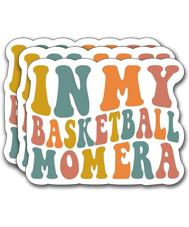 (3Pcs) in My Basketball Mom Era Sticker, Sticker Gifts Basketball Mom Decorate Books, Laptops, Water Bottles Kindles Stickers, Phones Tumbler Waterproof Vinyl 3" Inch