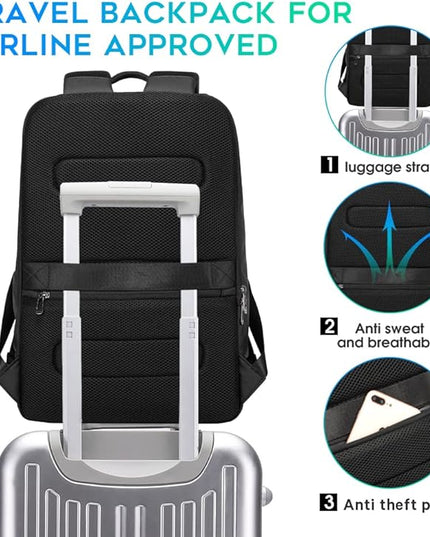 BANGE Business Commute Backpack Waterproof fit 15.6 Inch Commute backpack,Travel Durable Backpack