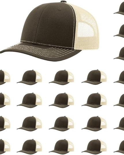 Richardson 112 Classic Six-Panel Adjustable Snapback Trucker Cap | Bulk Packs Available