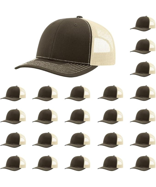 Richardson 112 Classic Six-Panel Adjustable Snapback Trucker Cap | Bulk Packs Available