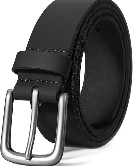 VATAN Men's Genuine Leather Casual Every Day Jeans Belts, Handmade Men Leather Belt with Gift Box
