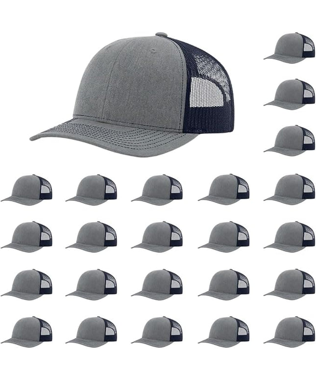 Richardson 112 Classic Six-Panel Adjustable Snapback Trucker Cap | Bulk Packs Available